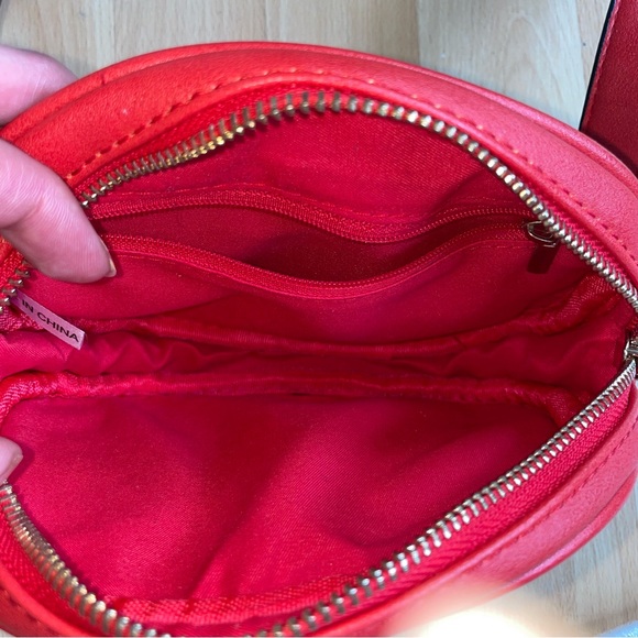 Red Quilted Leather Belt Bag Crossbody Bag Hip pack Belly Bag Fanny pack Chest - Picture 6 of 11